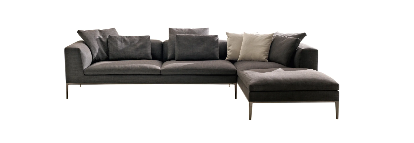 Contemporary Designer B&B Italia Sofa Michel by Antonio Citterio - Front View
