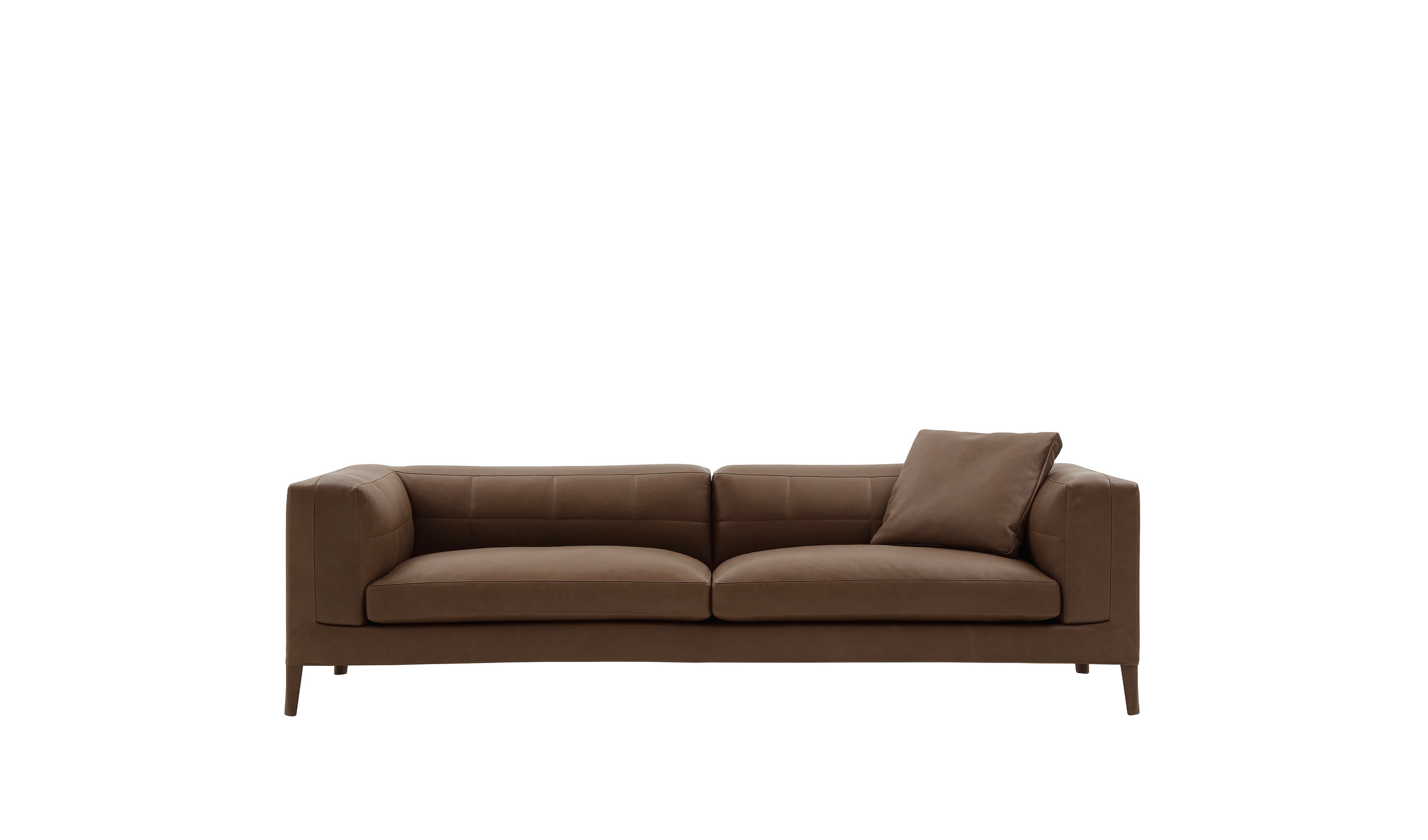 The Modern Maxalto Dives Sofa designed by Antonio Citterio in Taupe - Front View