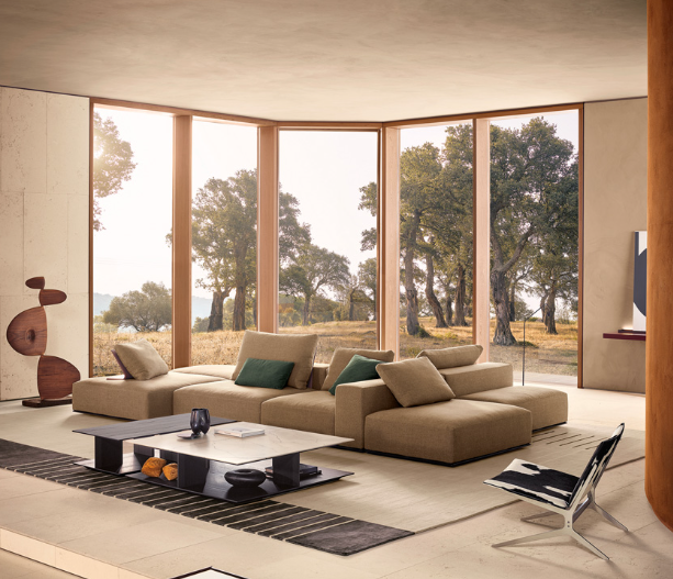 The Westside Coffee Table, designed by Jean-Marie Massaud for Poliform, is a masterful blend of materials and shapes. Its refined design features exquisite attention to detail will be a great compliment to any lounge suite. It works well in a contemporary livingroom with design finesse.