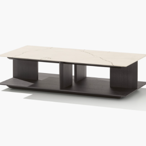 The Westside Coffee Table, designed by Jean-Marie Massaud for Poliform, is a masterful blend of materials and shapes. Its refined design features exquisite attention to detail will be a great compliment to any lounge suite. Shown here in marble and timber finishes.