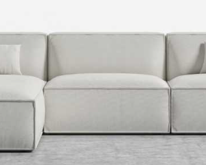 The monolithic and minimalist Rove Porto Sofa - Front View